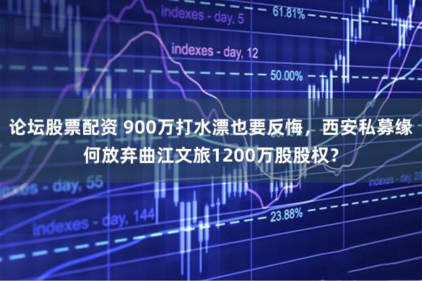 论坛股票配资 900万打水漂也要反悔，西安私募缘何放弃曲江文旅1200万股股权？