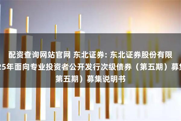 配资查询网站官网 东北证券: 东北证券股份有限公司2025年面向专业投资者公开发行次级债券（第五期）募集说明书